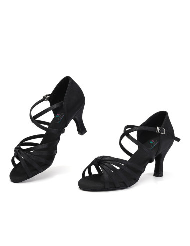 BUTY DO TAŃCA TANECZNE LATINO SALSA 7cm - CZARNE