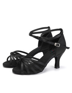 BUTY DO TAŃCA TANECZNE LATINO SALSA 7cm - CZARNE