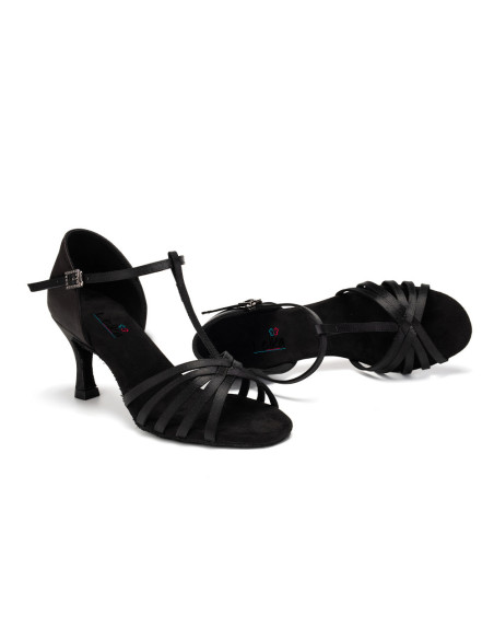 BUTY DO TAŃCA TANECZNE LATINO CZARNE BLACK 7,5cm