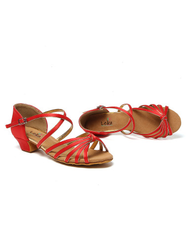 BUTY DO TAŃCA TANECZNE LATINO SALSA 3cm CZERWONE
