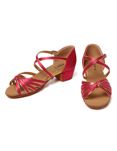 BUTY DO TAŃCA TANECZNE LATINO SALSA 3cm RUBINOWE