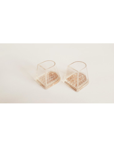 NAKŁADKINA OBCASY OCHRANIACZE FLARE ZE SKÓRĄ 7cm