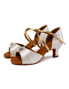 BUTY DO TAŃCA TANECZNE ŚLUBNE BIAŁE SUBTELNE 5,5cm