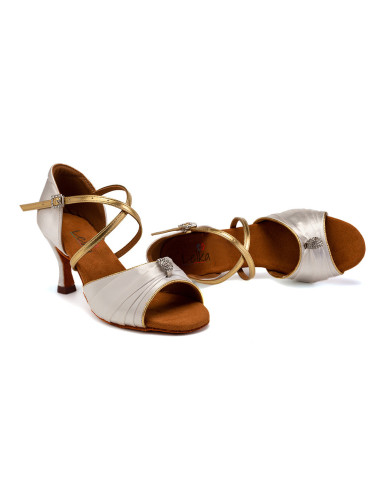 BUTY DO TAŃCA TANECZNE ŚLUBNE BIAŁE SUBTELNE 7,5cm