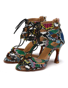 BUTY DO TAŃCA TANECZNE SZNUROWANE WZORKI 9cm