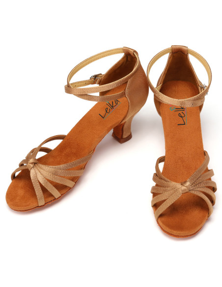 BUTY DO TAŃCA TANECZNE WYGODNE 5CM - CIELISTE NUDE