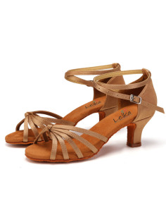 BUTY DO TAŃCA TANECZNE WYGODNE 5CM - CIELISTE NUDE