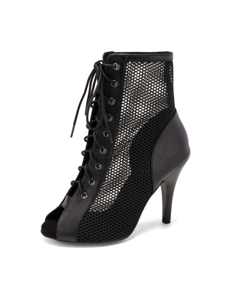 BUTY DO TAŃCA HIGH HEELS SKÓRZANE WIĄZANE 10cm