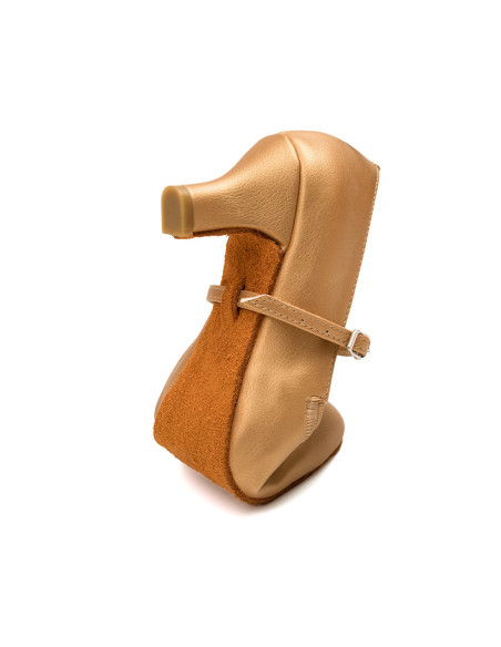 BUTY DO TAŃCA TANECZNE STANDARDU CIELISTE BRĄZ 5cm