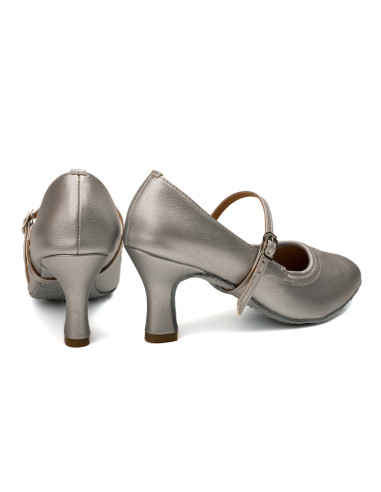 BUTY DO TAŃCA TANECZNE STANDARDU SREBRNE 7cm