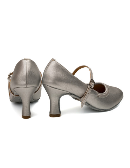 BUTY DO TAŃCA TANECZNE STANDARDU SREBRNE 7cm