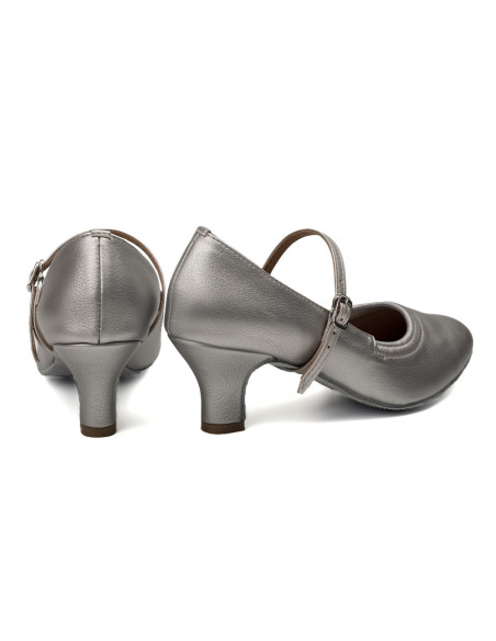 BUTY DO TAŃCA TANECZNE STANDARDU SREBRNE 5cm