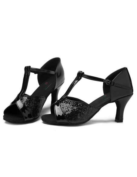 BUTY DO TAŃCA TANECZNE LATINO SALSA 7cm - CZARNE