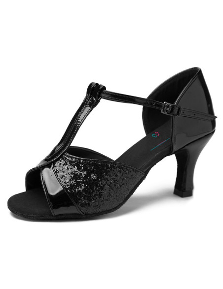 BUTY DO TAŃCA TANECZNE LATINO SALSA 7cm - CZARNE