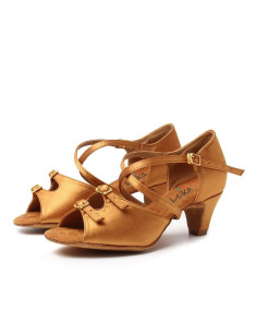 BUTY DO TAŃCA TANECZNE CIELISTE BRĄZ JUNIOR 4,5cm