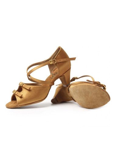 BUTY DO TAŃCA TANECZNE CIELISTE BRĄZ JUNIOR 4,5cm