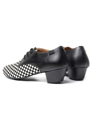 MĘSKIE BUTY DO TAŃCA TANECZNE SKÓRZANE W KRATKĘ