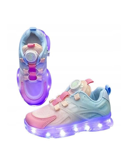 BUTY LED ADIDASY SPORTOWE Z PODŚWIETLENIEM ŚWIECĄCE POKRĘTŁO BEZ ZAPINANIA