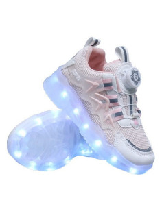 BUTY LED ADIDASY SPORTOWE Z PODŚWIETLENIEM ŚWIECĄCE POKRĘTŁO BEZ ZAPINANIA
