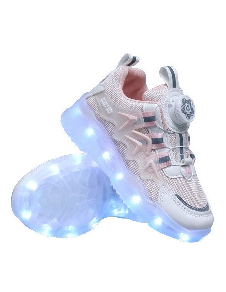 BUTY LED ADIDASY SPORTOWE Z PODŚWIETLENIEM ŚWIECĄCE POKRĘTŁO BEZ ZAPINANIA