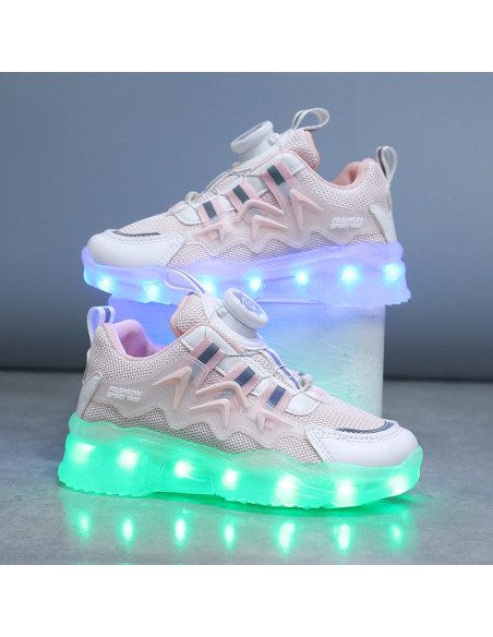 BUTY LED ADIDASY SPORTOWE Z PODŚWIETLENIEM ŚWIECĄCE POKRĘTŁO BEZ ZAPINANIA