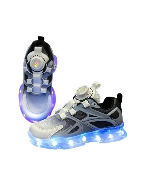 BUTY LED ADIDASY SPORTOWE Z PODŚWIETLENIEM ŚWIECĄCE POKRĘTŁO BEZ ZAPINANIA