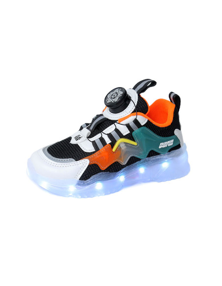 BUTY LED ADIDASY SPORTOWE Z PODŚWIETLENIEM ŚWIECĄCE POKRĘTŁO BEZ ZAPINANIA