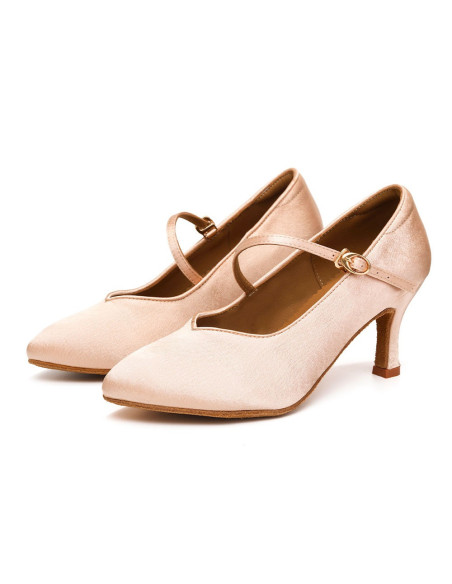 BUTY DO TAŃCA TANECZNE DO STANDARDU DELIKATNE KRYTE 7,5cm