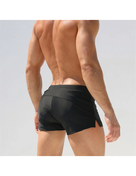 KĄPIELÓWKI SZORTY KĄPIELOWE BOKSERKI WYGODNE FUNKCJONALNE CZARNE