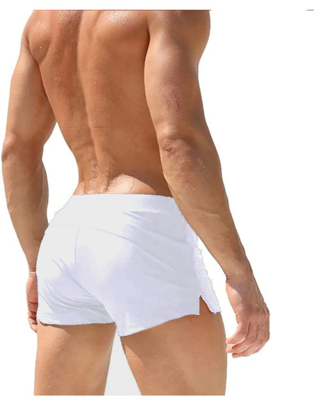 KĄPIELÓWKI SZORTY KĄPIELOWE BOKSERKI WYGODNE FUNKCJONALNE BIAŁE