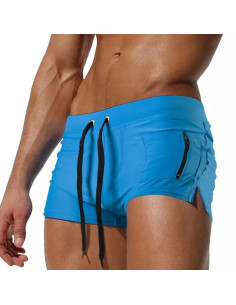 KĄPIELÓWKI SZORTY KĄPIELOWE BOKSERKI WYGODNE FUNKCJONALNE BŁĘKITNE