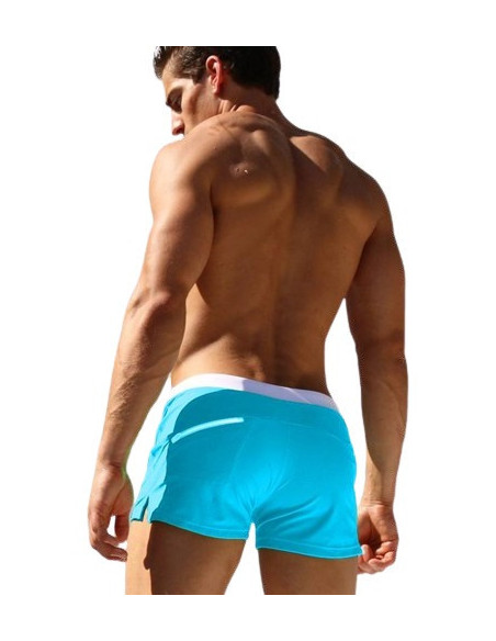 KĄPIELÓWKI MĘSKIE SZORTY BOKSERKI WYGODNE MODNE Z SIATECZKĄ LAZUROWE