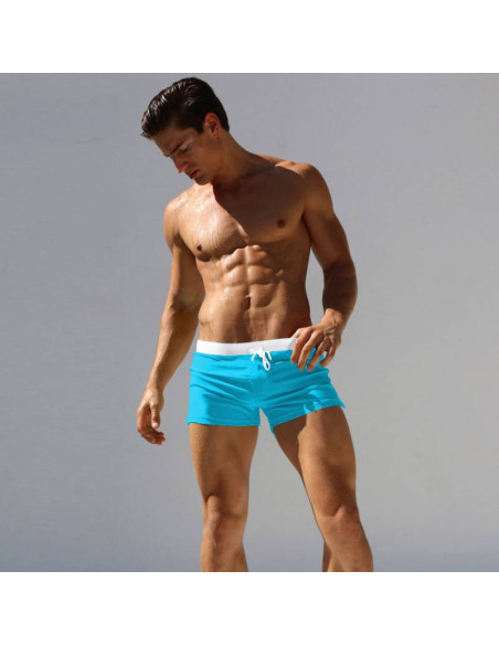 KĄPIELÓWKI MĘSKIE SZORTY BOKSERKI WYGODNE MODNE Z SIATECZKĄ LAZUROWE