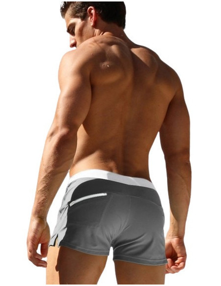 KĄPIELÓWKI MĘSKIE SZORTY BOKSERKI WYGODNE MODNE Z SIATECZKĄ SZARE