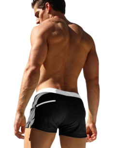 KĄPIELÓWKI MĘSKIE SZORTY BOKSERKI WYGODNE MODNE Z SIATECZKĄ CZARNE