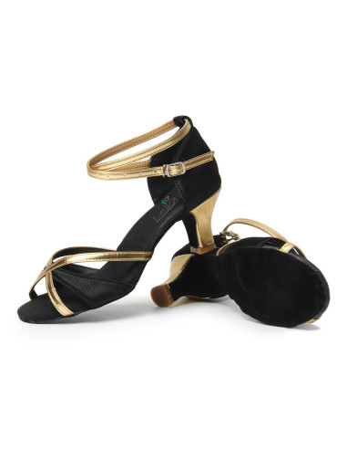 BUTY DO TAŃCA TOWARZYSKIEGO TANECZNE 5cm CZARNE