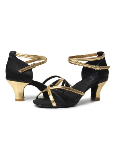 BUTY DO TAŃCA TOWARZYSKIEGO TANECZNE 5cm CZARNE