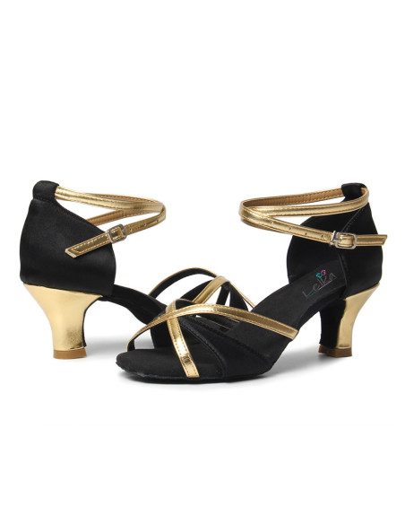 BUTY DO TAŃCA TOWARZYSKIEGO TANECZNE 5cm CZARNE