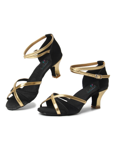 BUTY DO TAŃCA TOWARZYSKIEGO TANECZNE 5cm CZARNE