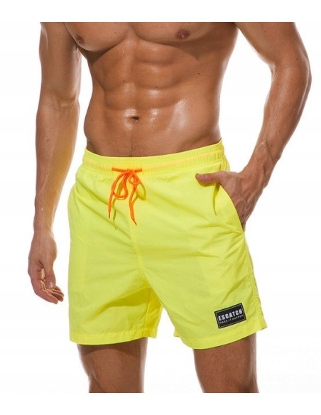 KĄPIELÓWKI MĘSKIE SZORTY SPODENKI KANARKOWE