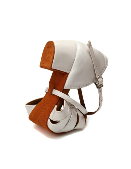 BUTY DO TAŃCA TANECZNE REGULOWANE KLAMRY ZAPINANE BIAŁE DLA DZIECI 3,5cm