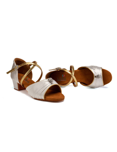 BUTY DO TAŃCA TANECZNE DLA DZIECI BIAŁE SUBTELNE 3,5cm