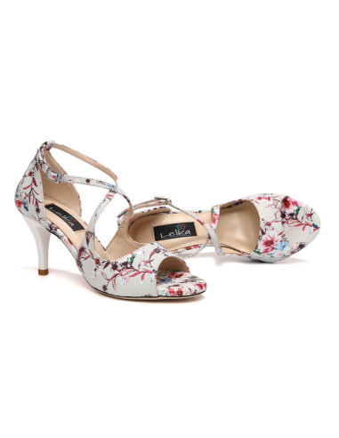 SKÓRZANE BUTY DO TAŃCA TANGO STYLOWE FLOWER...