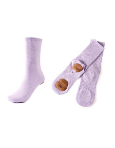 SKARPETKI BALETKI DO TAŃCA BALETU GIMANSTYKA KONTROLOWANY POŚLIZG FIOLETOWE