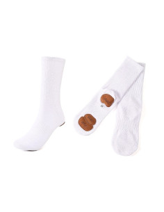 SKARPETKI BALETKI DO TAŃCA BALETU GIMANSTYKA KONTROLOWANY POŚLIZG BIAŁE