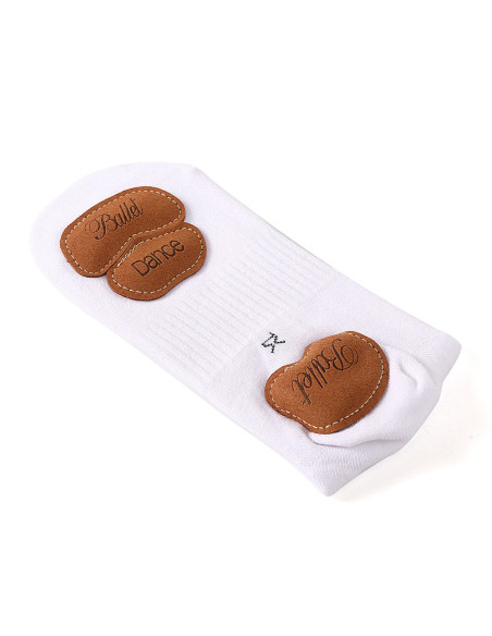 SKARPETKI BALETKI DO TAŃCA BALETU GIMANSTYKA KONTROLOWANY POŚLIZG BIAŁE