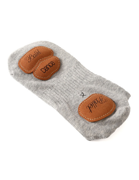 SKARPETKI BALETKI DO TAŃCA BALETU GIMANSTYKA KONTROLOWANY POŚLIZG SZARE