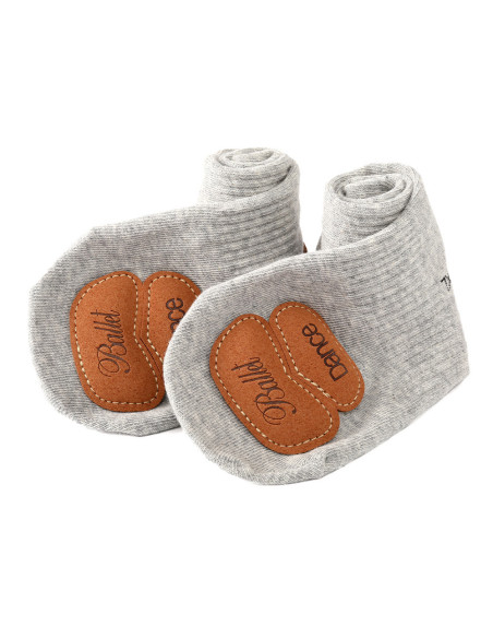 SKARPETKI BALETKI DO TAŃCA BALETU GIMANSTYKA KONTROLOWANY POŚLIZG SZARE