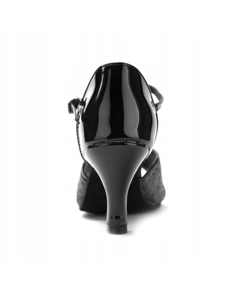 BUTY DO TAŃCA TANECZNE LATINO SALSA 7cm - CZARNE