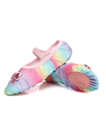 BALETKI DO TAŃCA TRADYCYJNE BALET RYTMIKA KOLOROWE DZIECIĘCE ROZMIAR